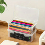 Large Clear Plastic Storage Boxes with Hinged Lids