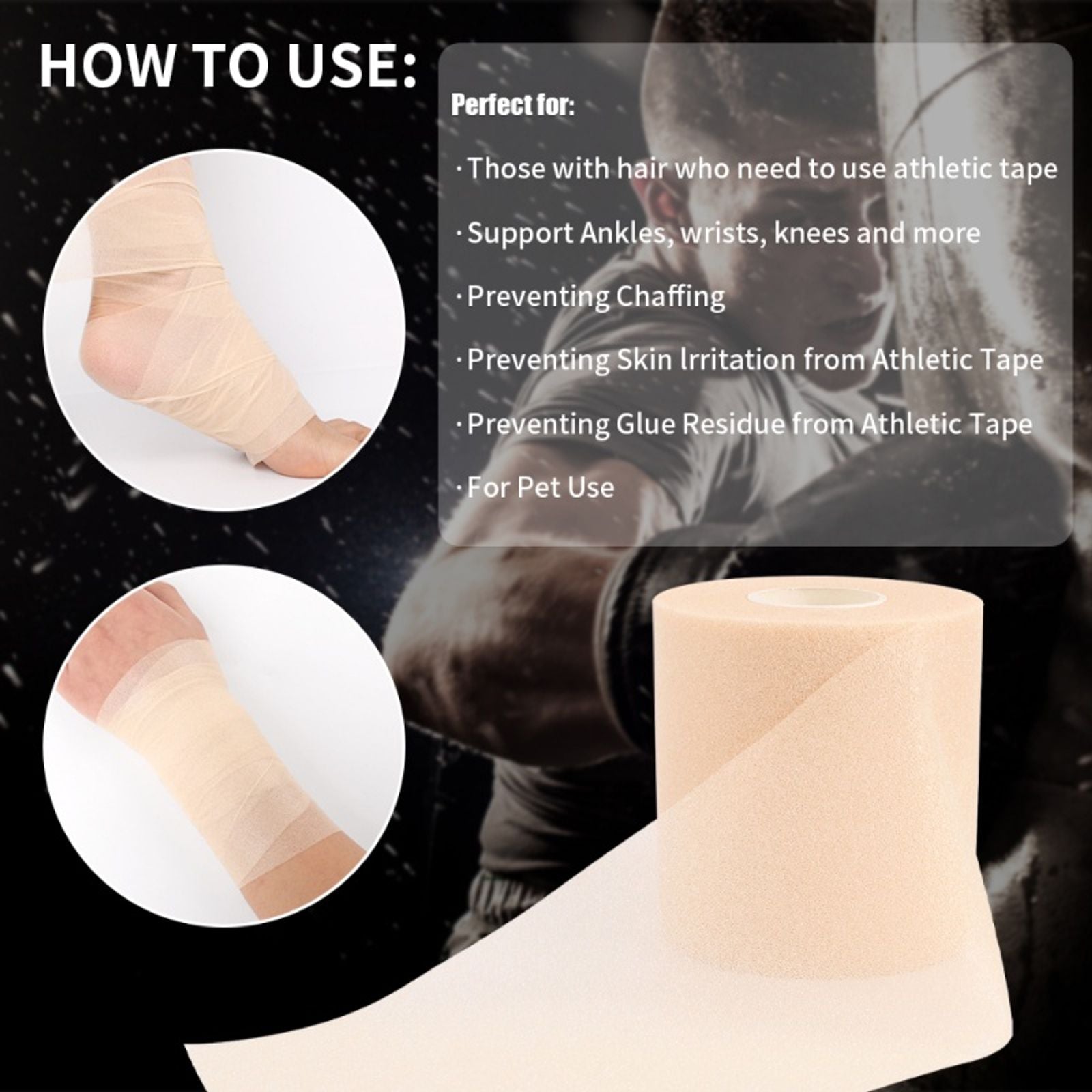 Self-Adhesive Elastic Bandage Wrap Tape for Joint Protection
