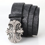Retro Bohemian Style Black PU Leather Belt