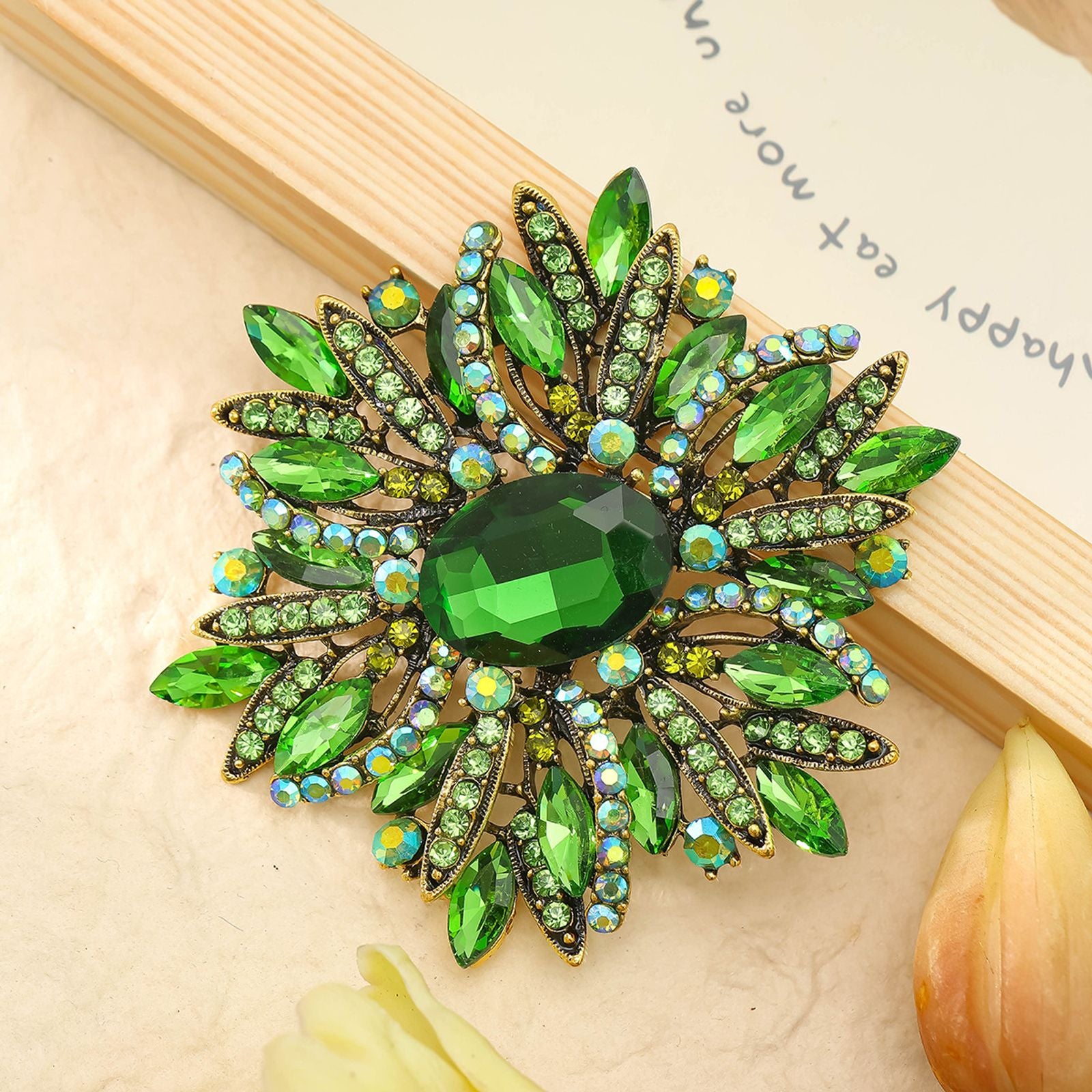 Exquisite Crystal Flower Brooch for Women