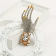 Elegant Rhinestone Hand Brooch for Women