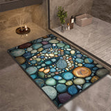 Stone Design Diatomite Bath Mat - Non-Slip & Quick Dry