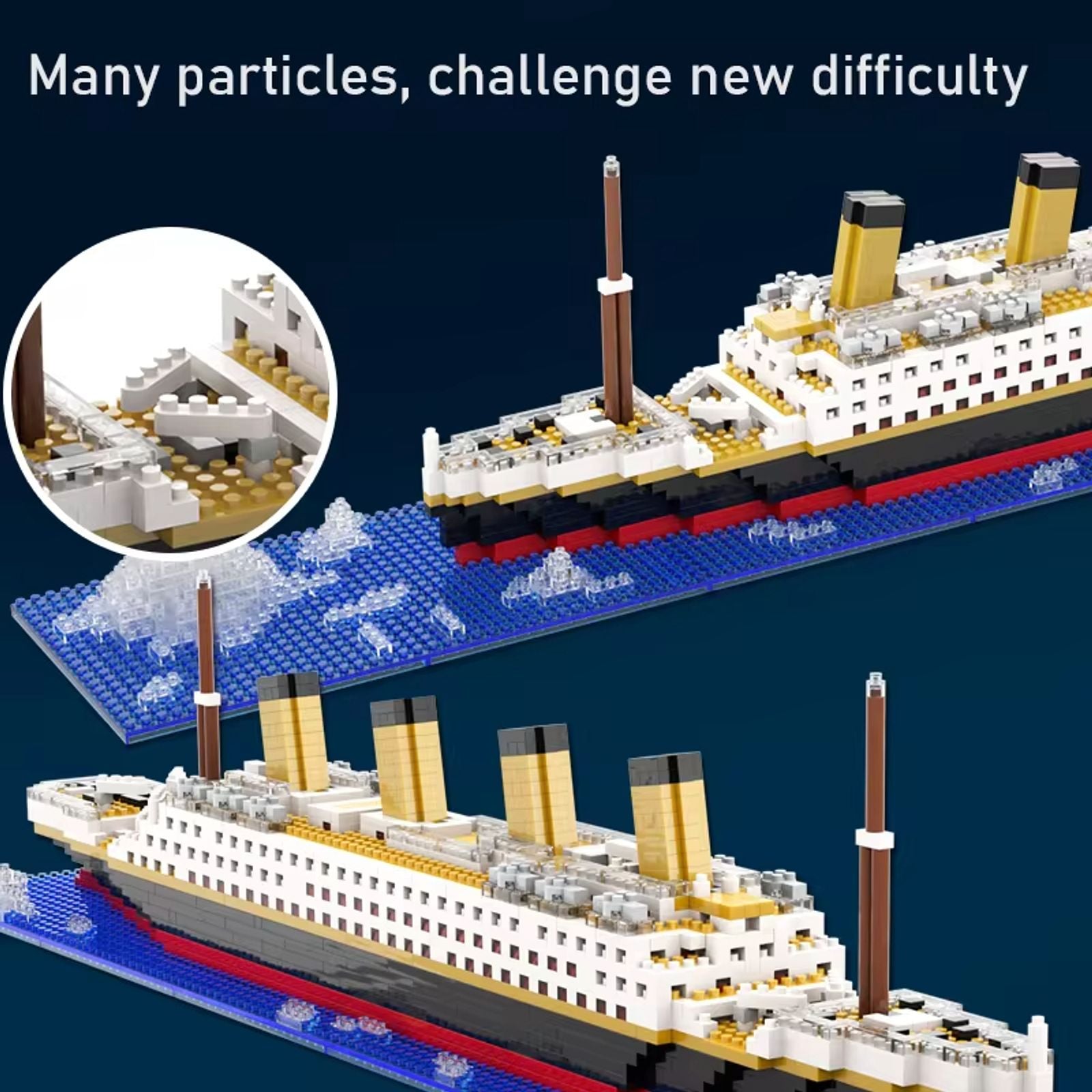 1878 PCS Cruise Ship Model Building Block Set