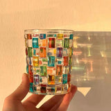 Hand-Painted Crystal Glass Cups - Vintage European Style