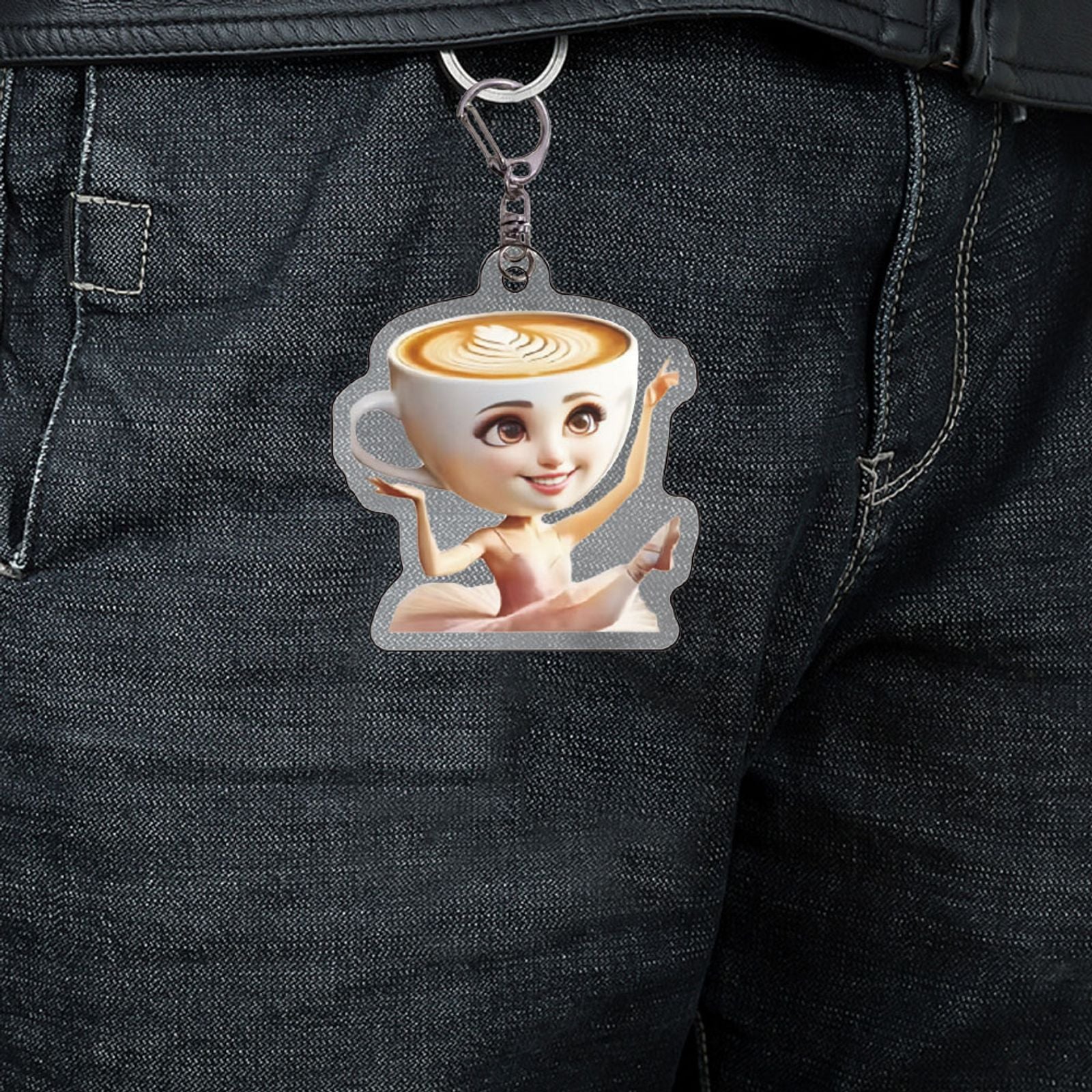 Creative Animals Acrylic Keychain Pendant for Backpack