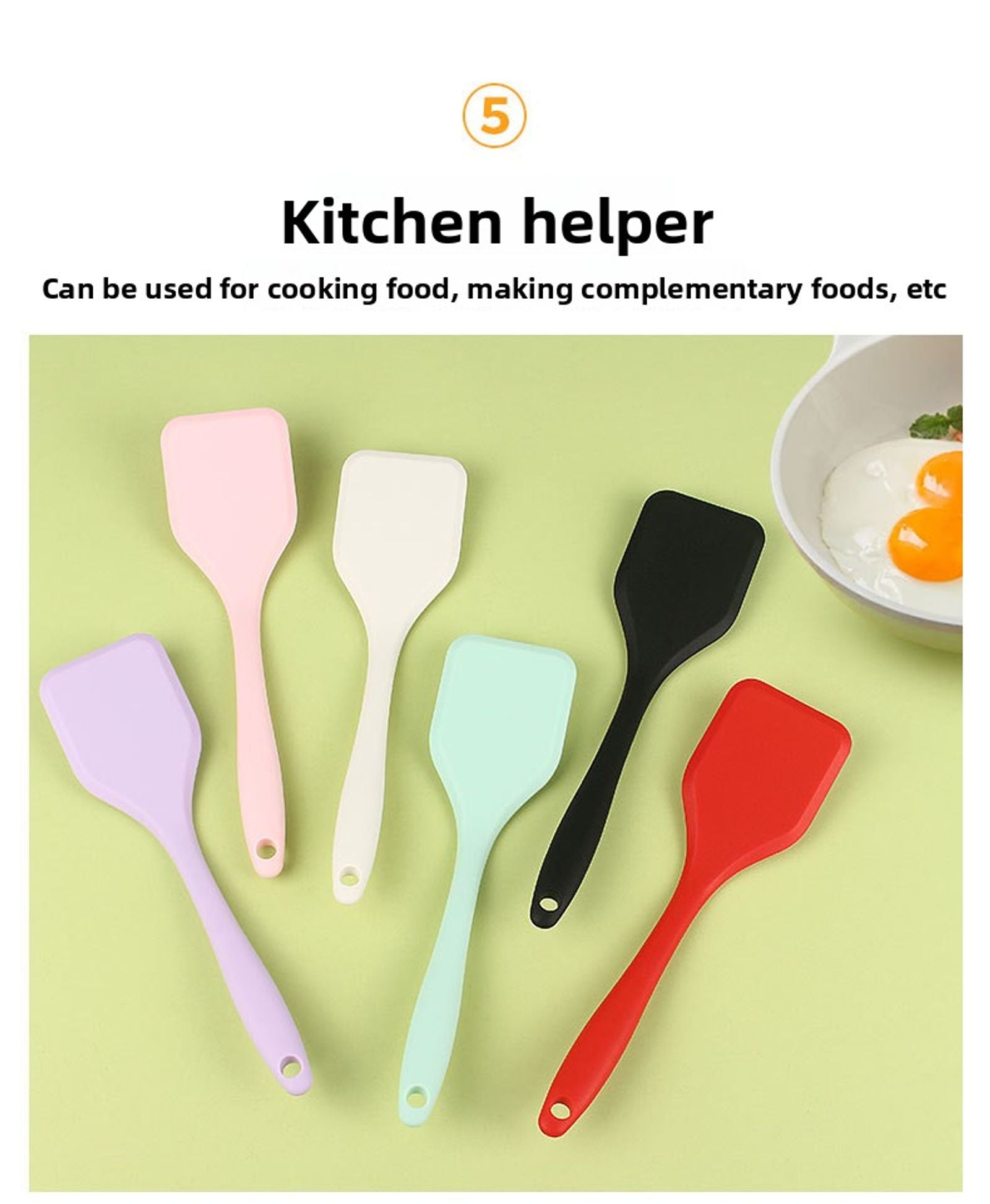 Silicone Non-Stick Spatula for Cooking and Baking