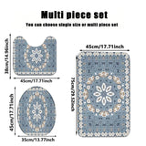 Retro Floral Mandala Non-Slip Bathroom Mat