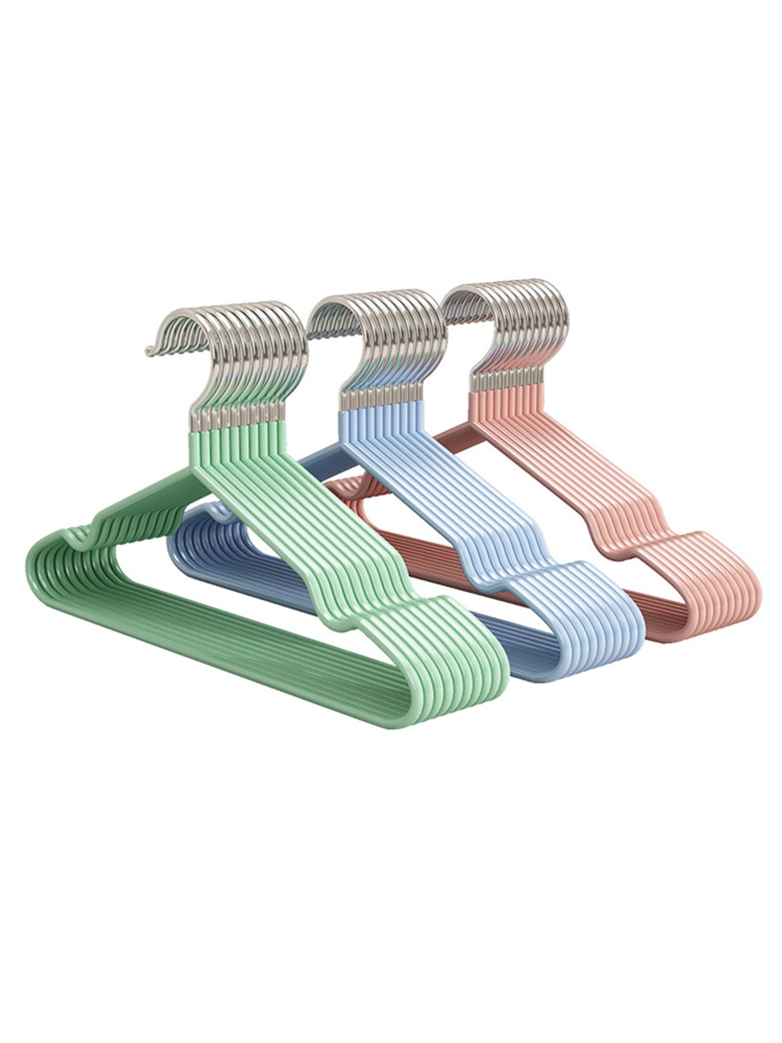 10pcs Durable No-Slip Metal Clothes Hangers