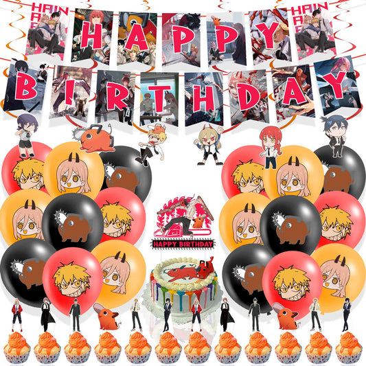 Chainsaw Man Theme Party Supplies for Kids