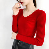 Women’s Knitted V-Neck Pullover Sweater