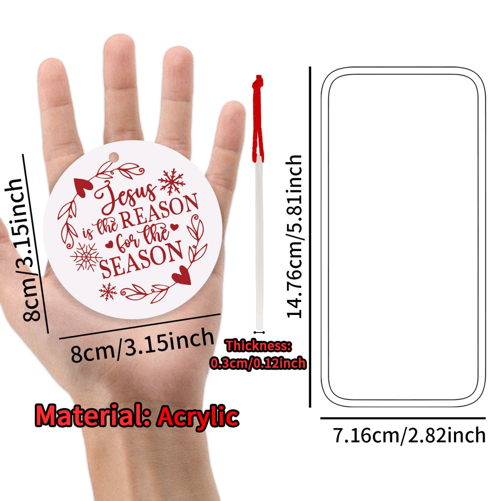 Jesus Is The Reason For The Season Christmas Ornament