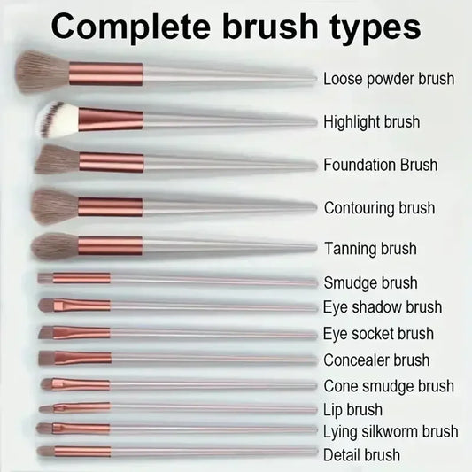 Soft Fluffy Makeup Brush Set for Foundation and Eyeshadow