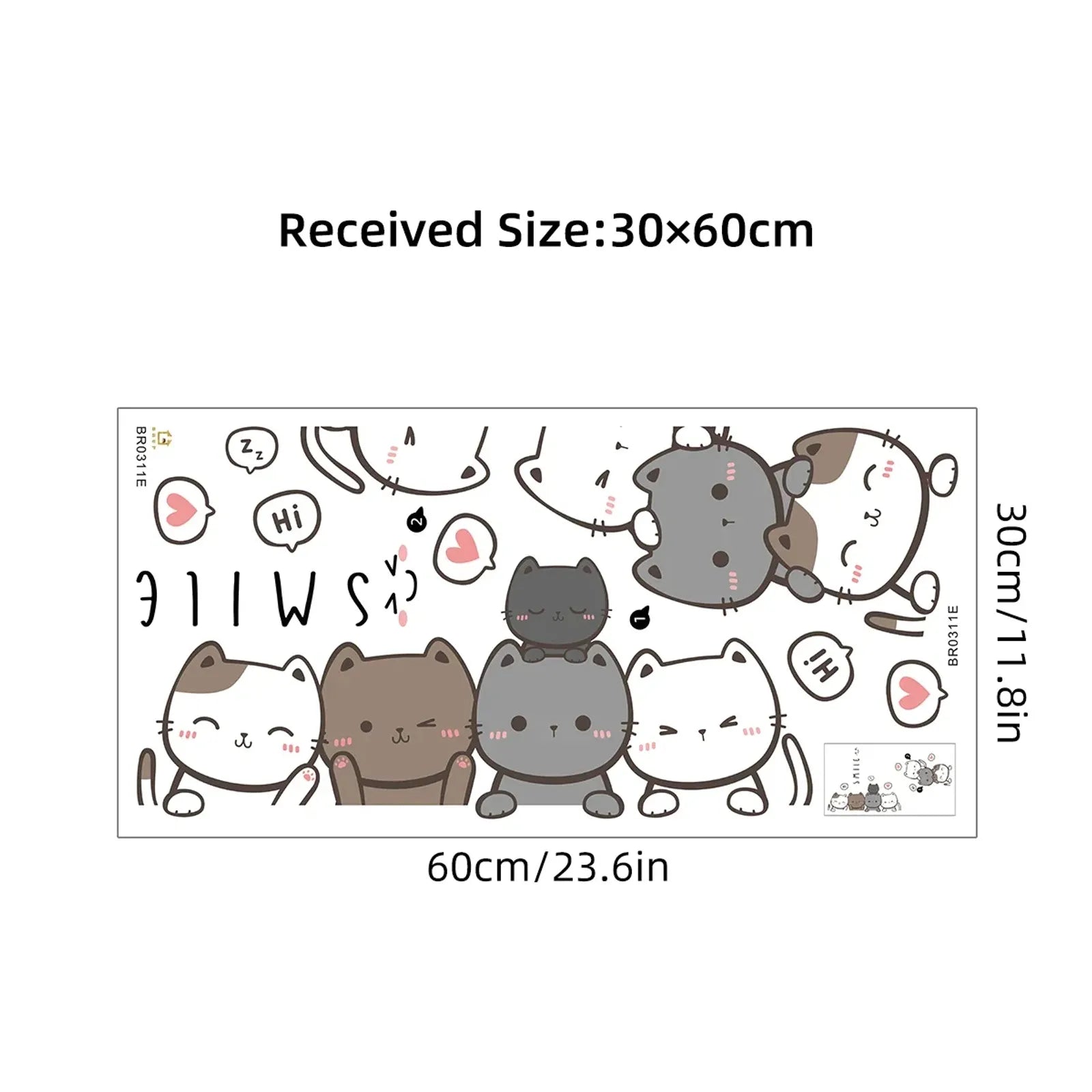 Cute Cat Wall Stickers for Home Decor