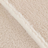 Warm Solid Sherpa Fleece Sofa Cover with Non-Slip Binding