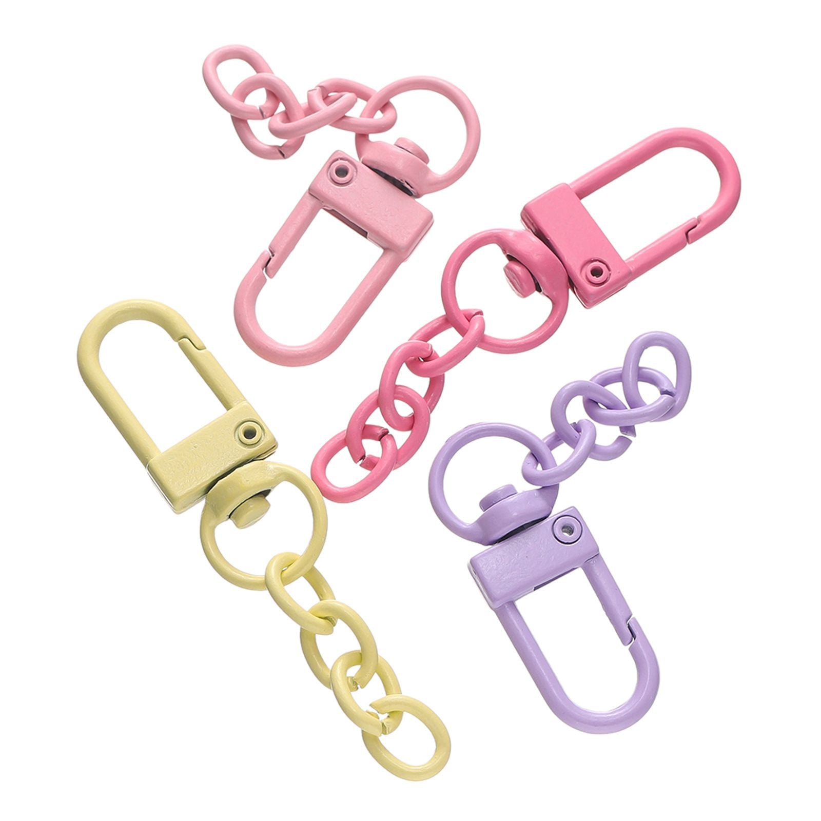 10pcs Keyring Lobster Clasp Spring Buckle with Chains