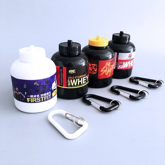 Portable Mini Protein Powder Bottle with Keychain