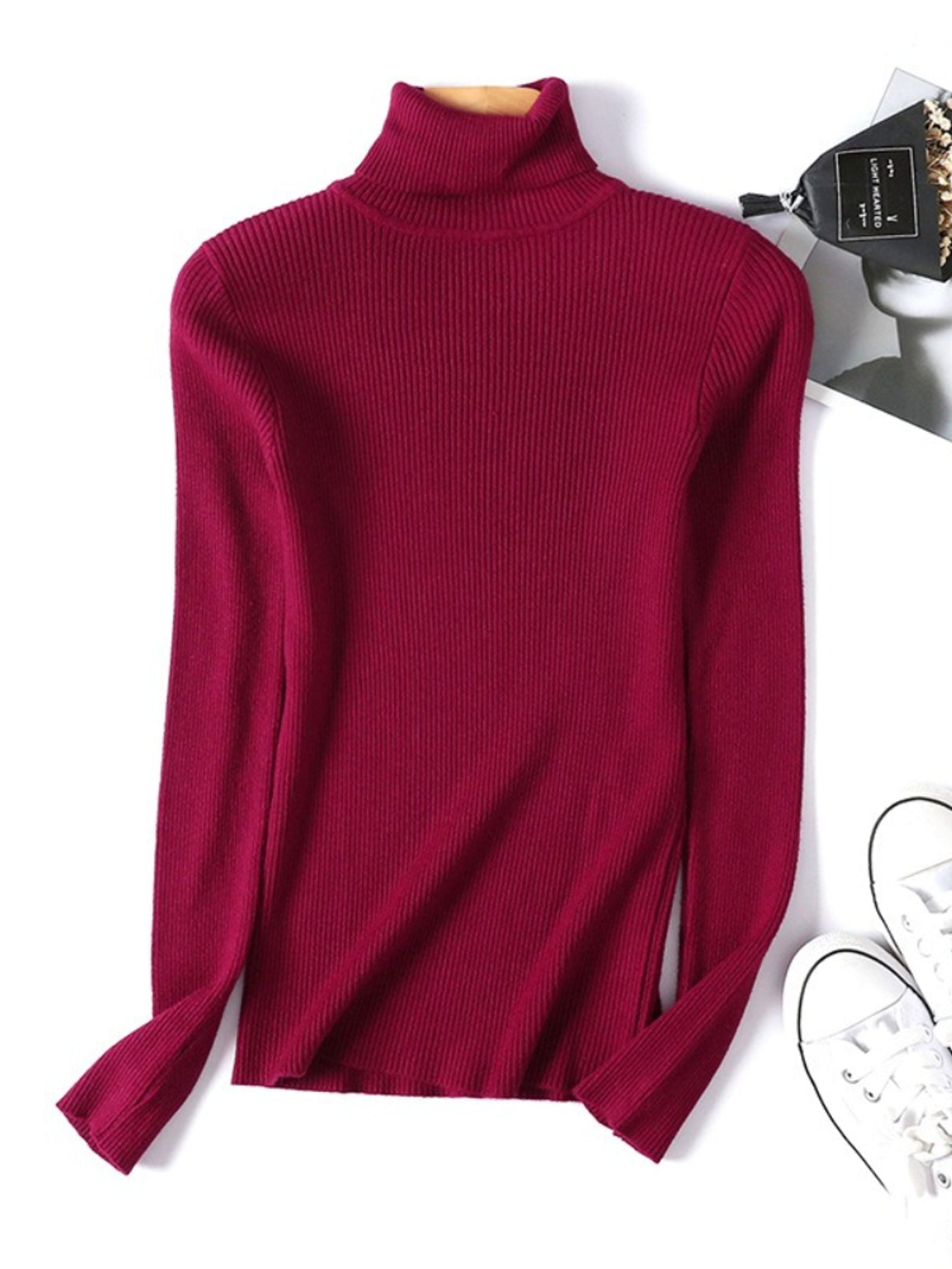 Casual Women's Knitted Turtleneck Sweater
