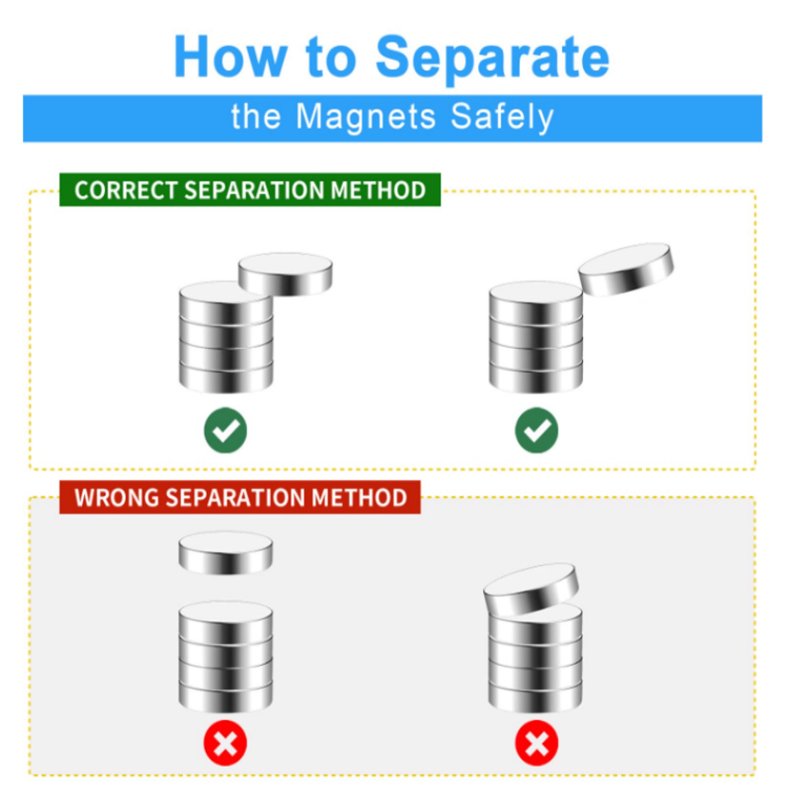 Strong Disc Magnets for Fridge, DIY Projects, and Education