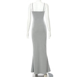 2024 Solid Color Slim Fit High Step Slip Dress