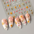 Cute Bee and Tulip Spring Nail Art Stickers - 1/2pcs