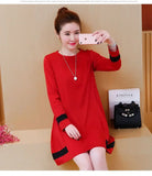 Plus Size Women's Long Sleeve T-Shirt Dress