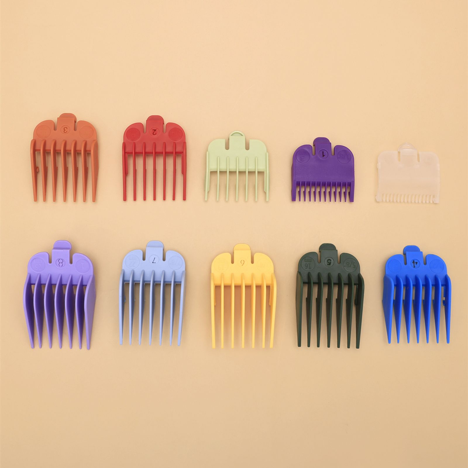 10PCS Hair Clipper Limit Comb Guide Attachment Set