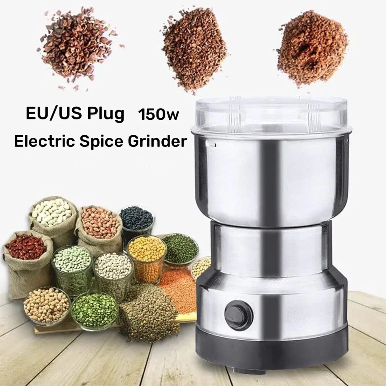 Multifunctional 4 Blade Electric Coffee and Grain Grinder