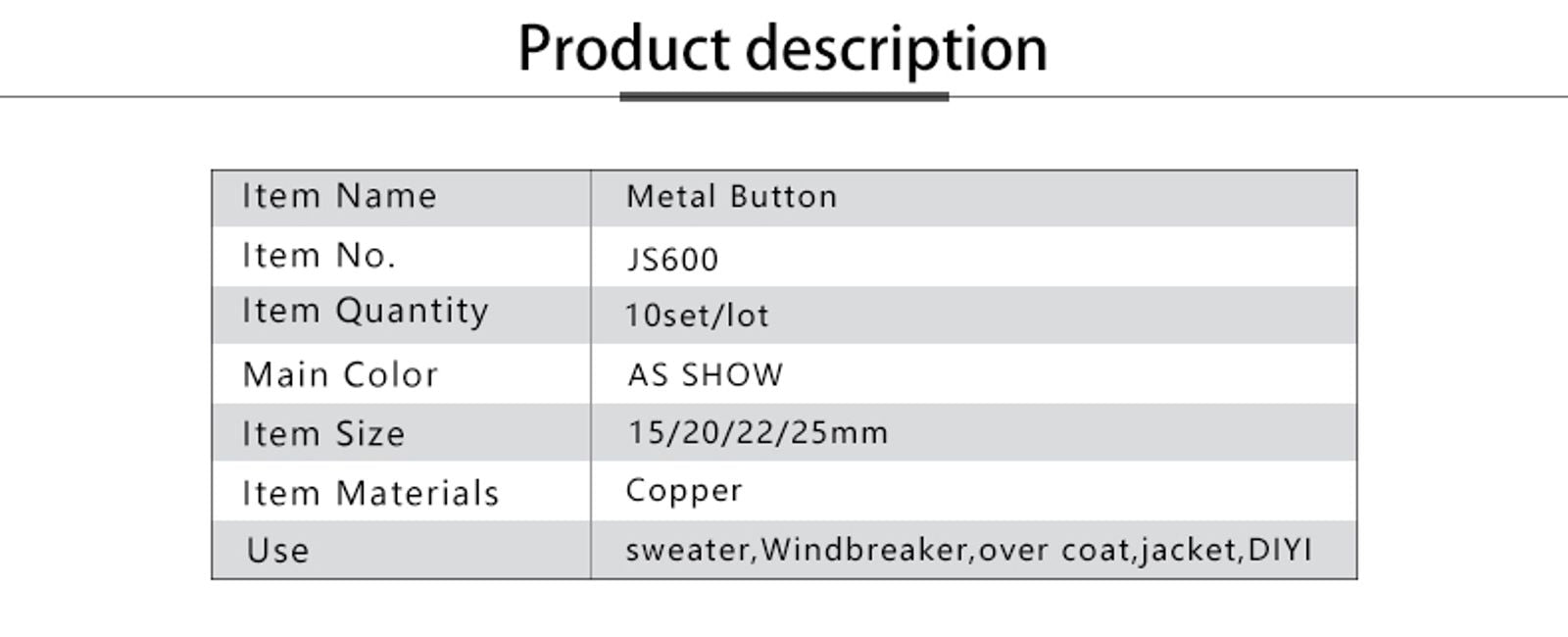 Vintage Copper Metal Buttons Set for Sewing and Crafts