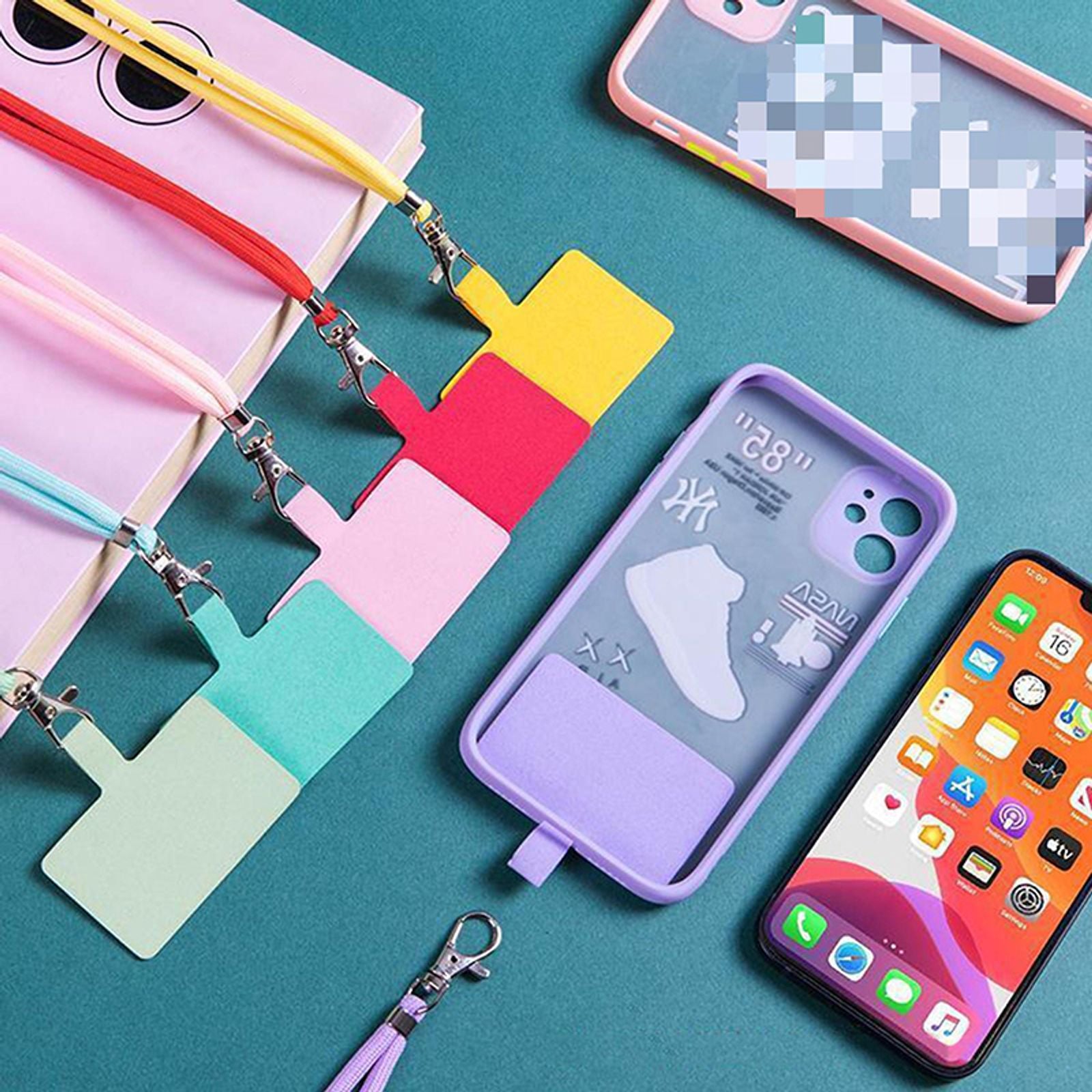 Adjustable Phone Lanyard with Detachable Neck Cord & Carabiner