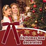 12 Red Velvet Christmas Tree Garlands