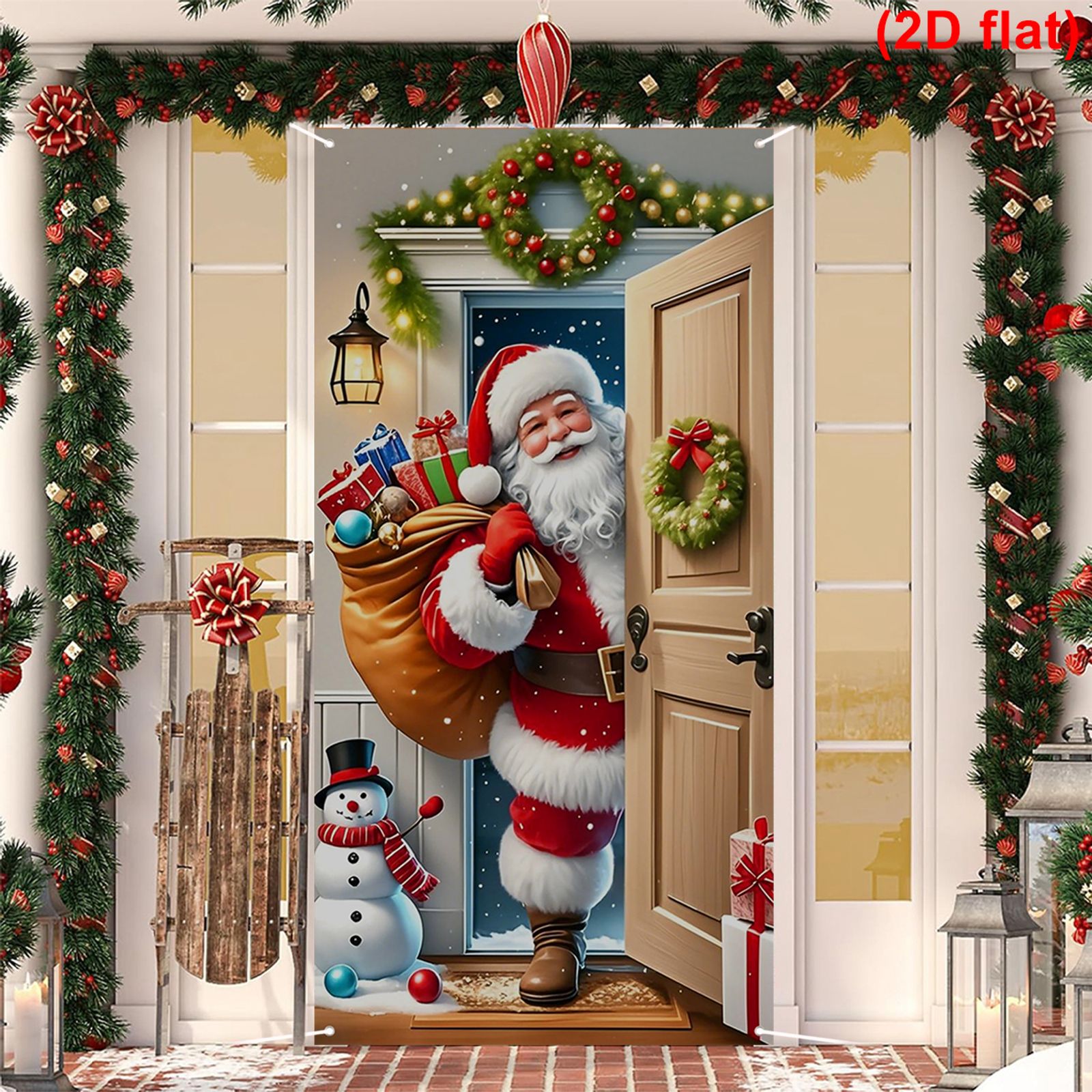 Christmas Santa Claus Photography Backdrop for Family Portraits
