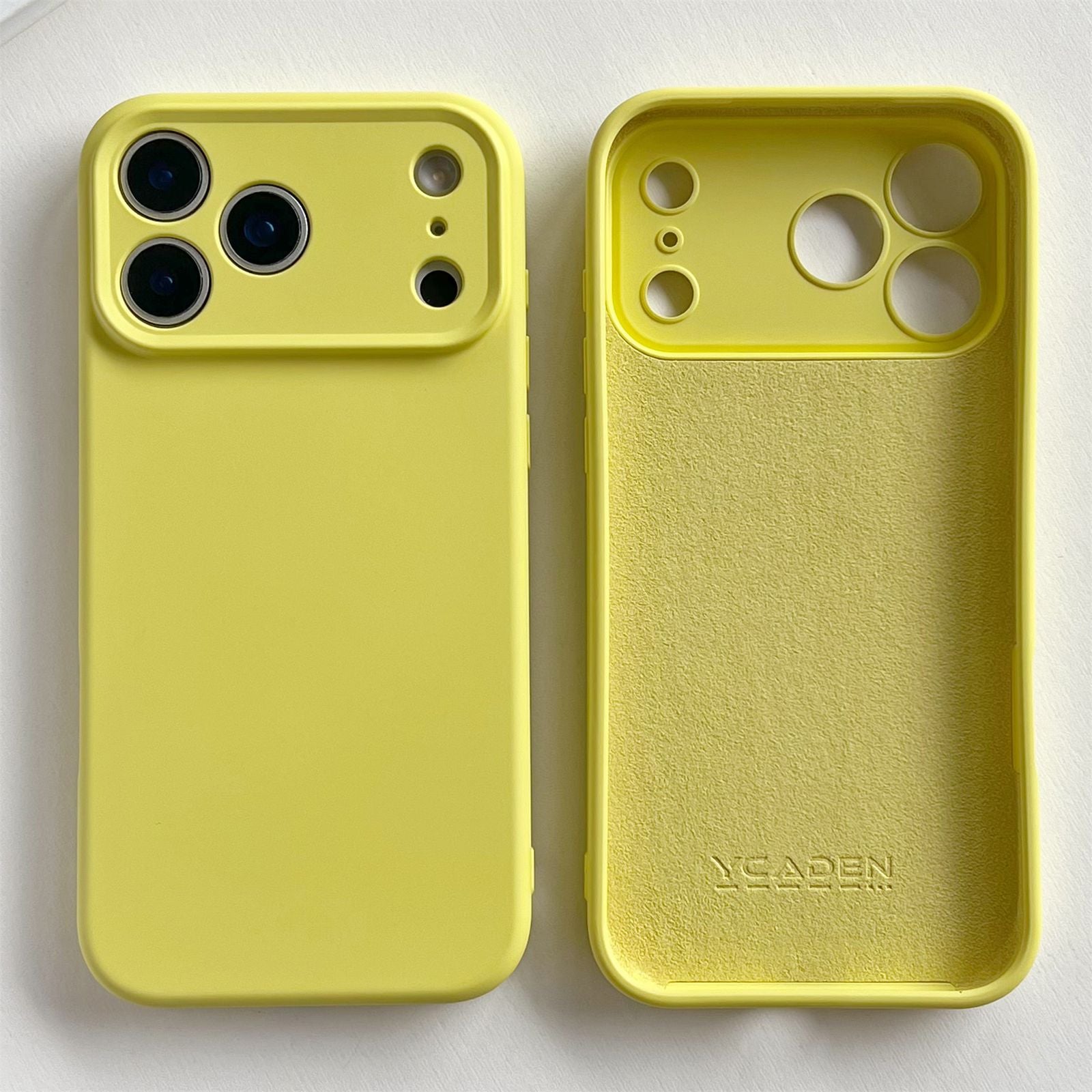Shockproof iPhone 17 Pro Max Bumper Case - Yellow Silicone