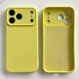 Shockproof iPhone 17 Pro Max Bumper Case - Yellow Silicone