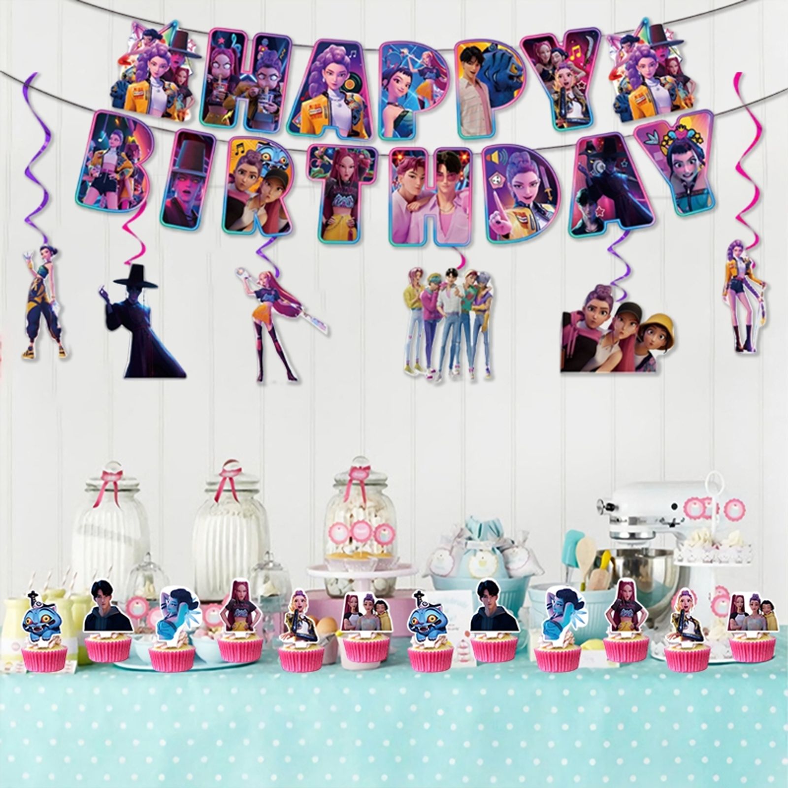 Kpop Demon Hunter Birthday Party Supplies