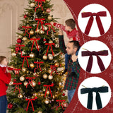 12 Red Velvet Christmas Tree Garlands