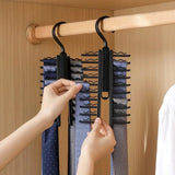 Rotatable 20-Hook Silk Scarf and Tie Storage Rack
