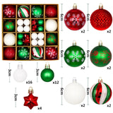 44Pcs Christmas Ball Ornaments for Home Decor