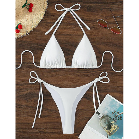 Women's Sexy Halter Thong Bikini Set
