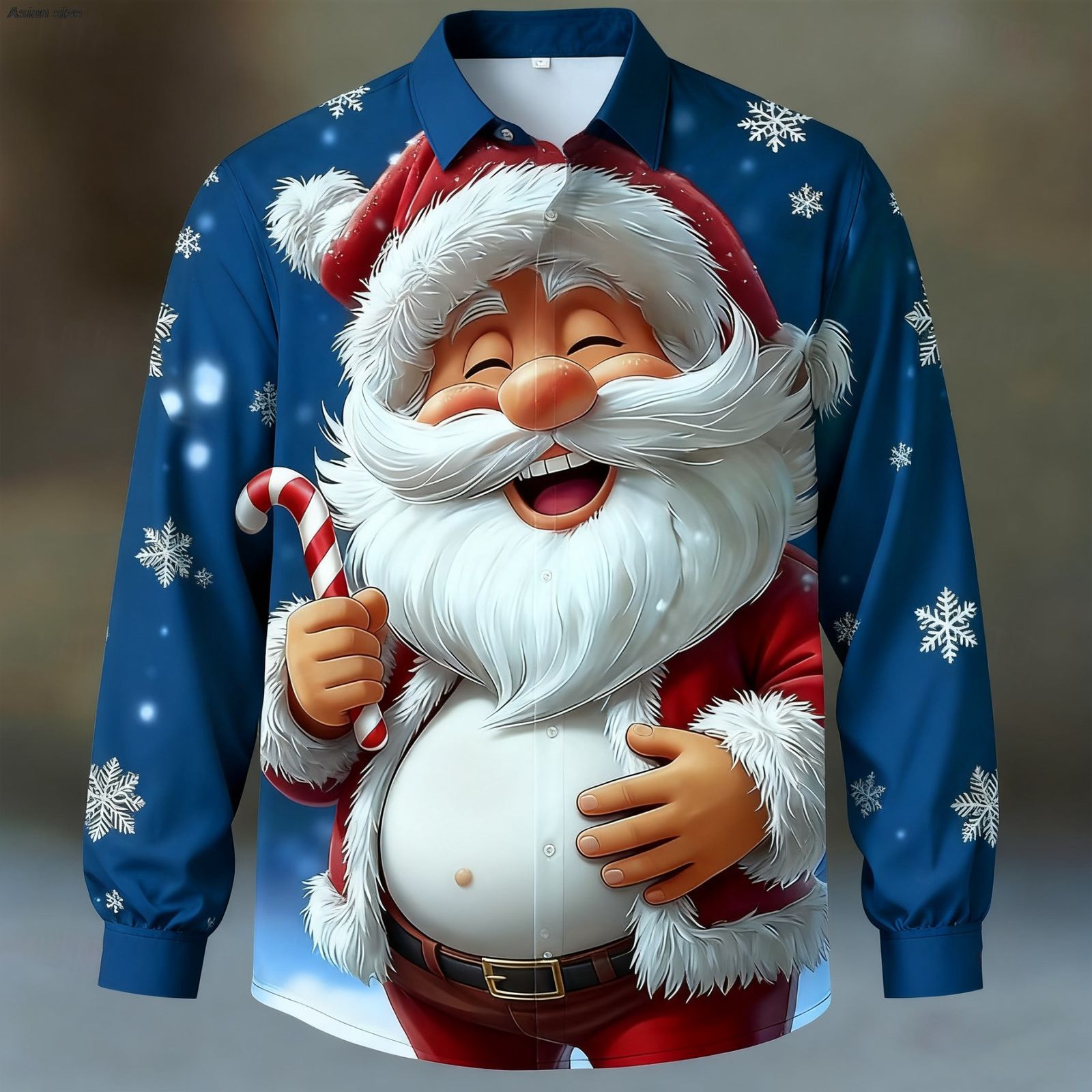 2025 Christmas Men's Vintage Santa Claus Long Sleeve Shirt