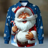 2025 Christmas Men's Vintage Santa Claus Long Sleeve Shirt