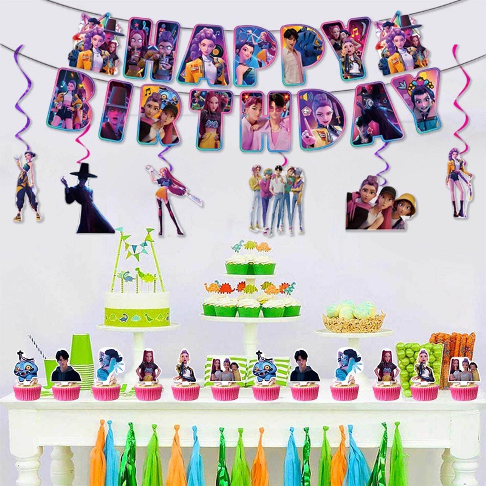 Kpop Demon Hunter Birthday Party Supplies
