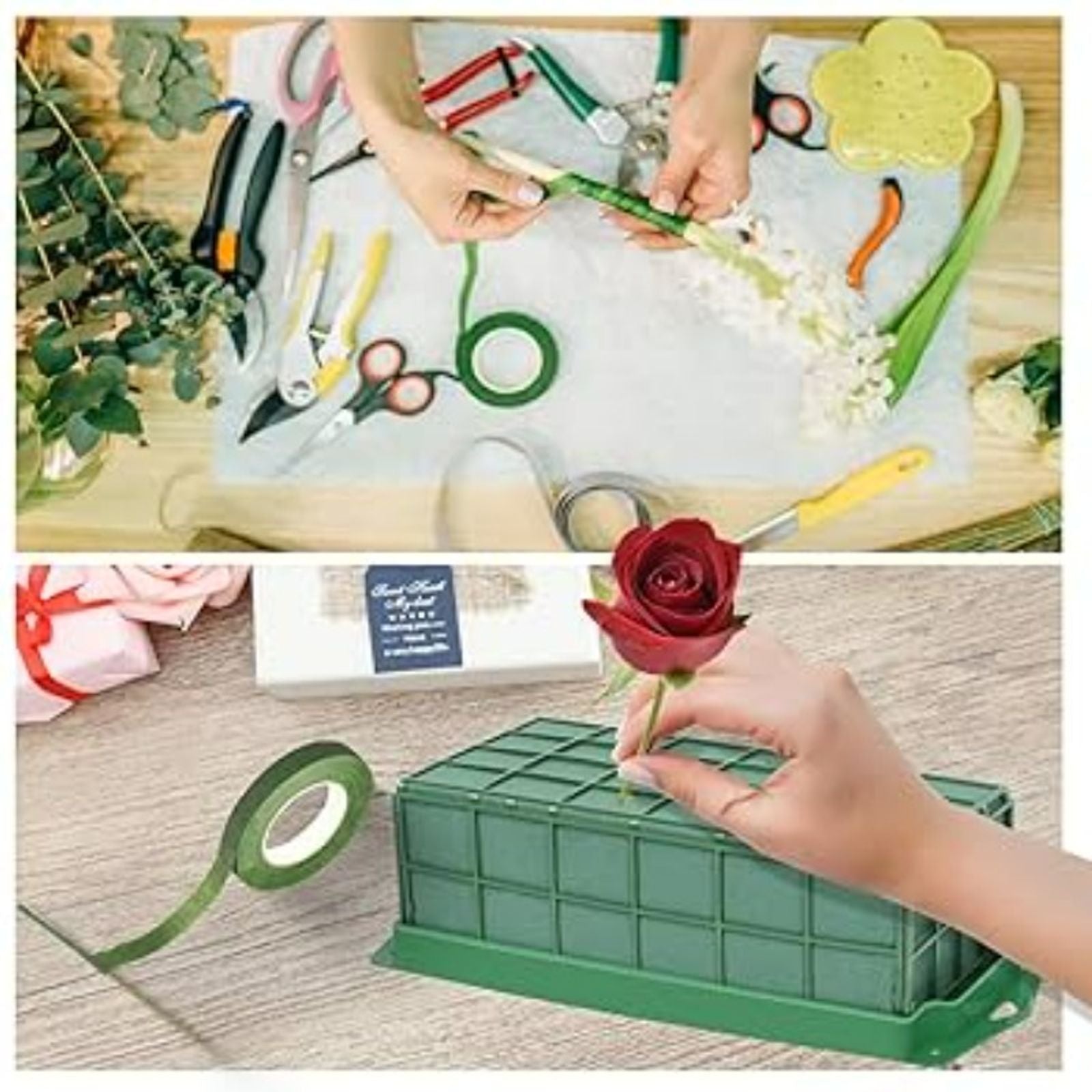 Large Green Floral Foam Cage for Flower Arrangements