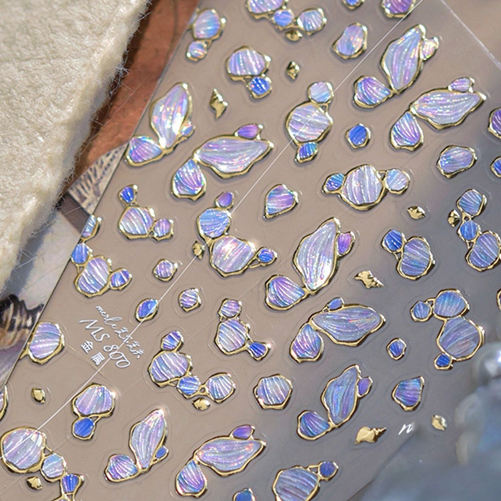 Elegant Gold Scepter 5D Nail Art Stickers