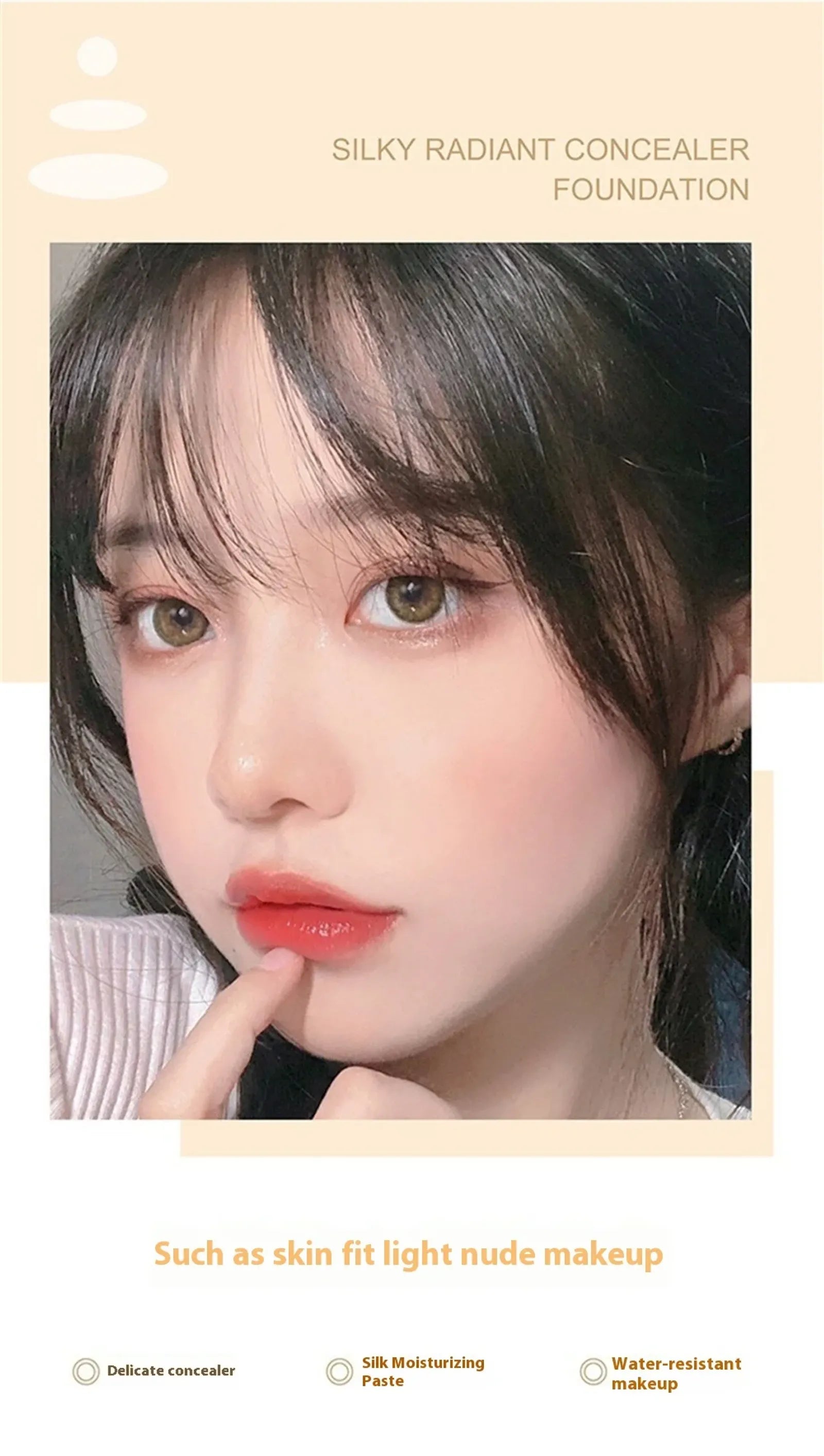 High Coverage Waterproof Concealer for Dark Circles