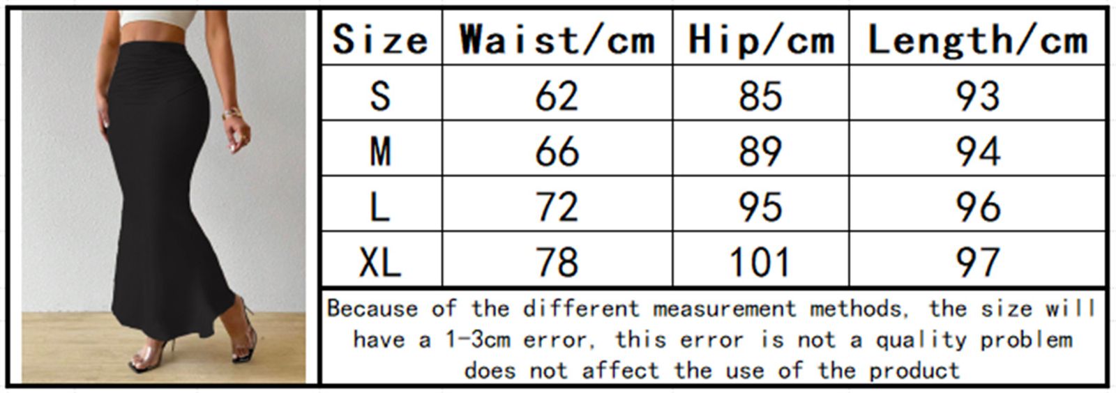 Women’s Solid Slim Fishtail Skirt - Elegant & Casual Dress