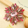 Exquisite Crystal Flower Brooch for Women