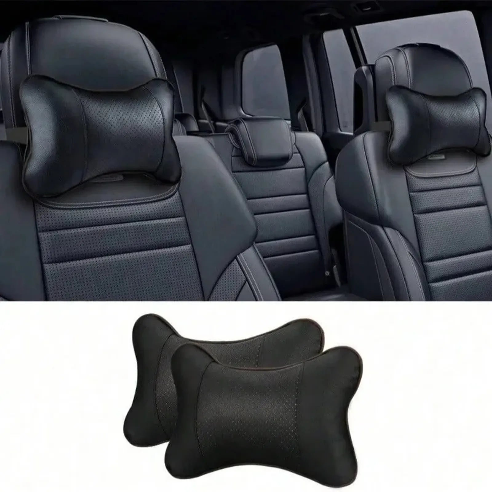 Auto Safety Car Seat Headrest with Breathable Mesh Pillow