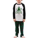 Matching Christmas Family Pajamas Set with Green Plaid Pants