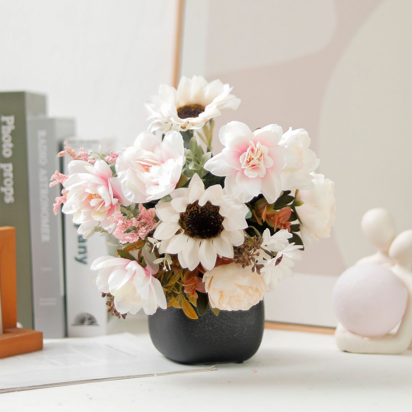 Artificial Peony Orchid Silk Bouquet for Weddings & Decor