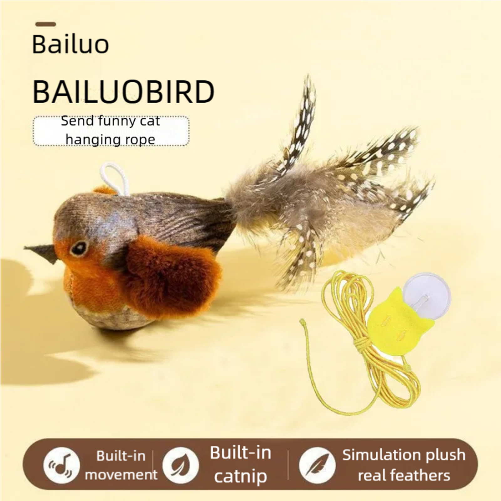 Interactive Electric Cat Toy with Chirping Sound